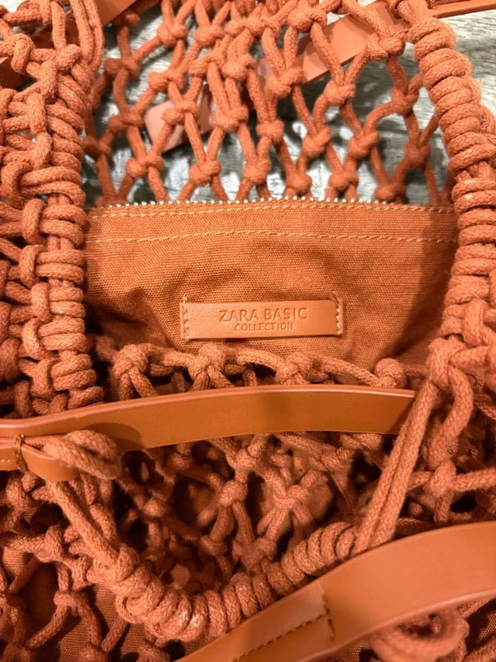 Zara macrame tote bag - Picture 4 of 8